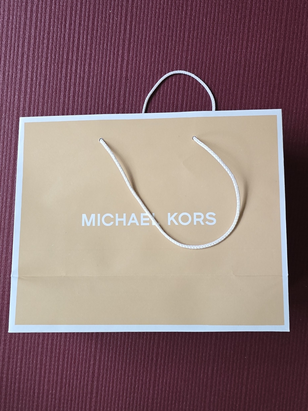 Michael Kors Tan Shopper Bag with White Logo